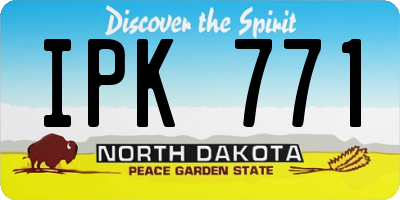 ND license plate IPK771
