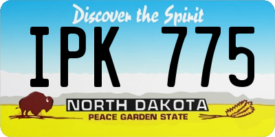 ND license plate IPK775