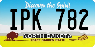 ND license plate IPK782