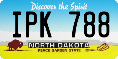 ND license plate IPK788