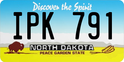 ND license plate IPK791