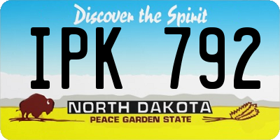ND license plate IPK792