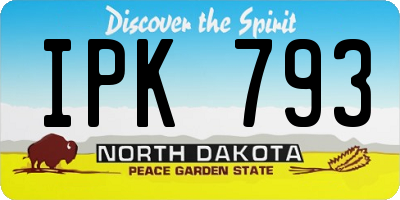ND license plate IPK793