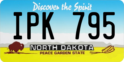 ND license plate IPK795