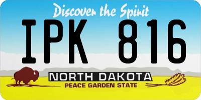 ND license plate IPK816