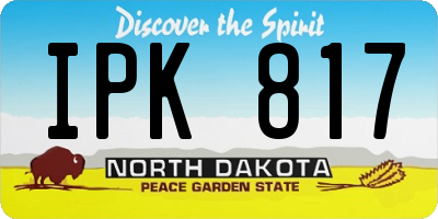 ND license plate IPK817