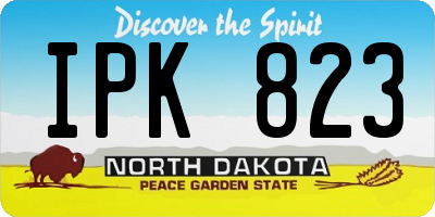 ND license plate IPK823