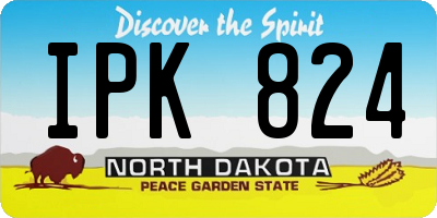 ND license plate IPK824