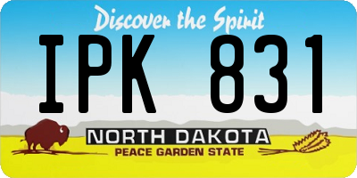 ND license plate IPK831