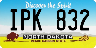 ND license plate IPK832