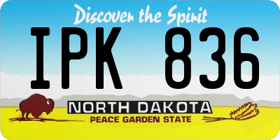 ND license plate IPK836