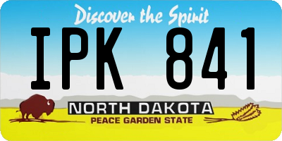 ND license plate IPK841