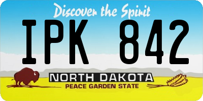 ND license plate IPK842