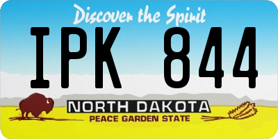ND license plate IPK844
