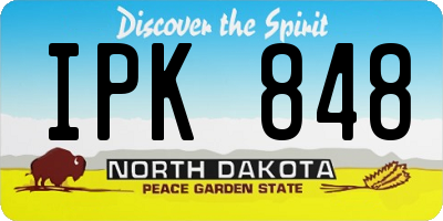 ND license plate IPK848