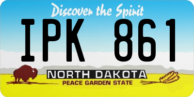 ND license plate IPK861