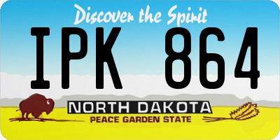 ND license plate IPK864