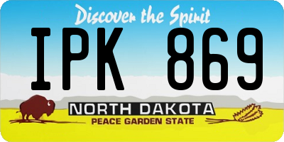 ND license plate IPK869