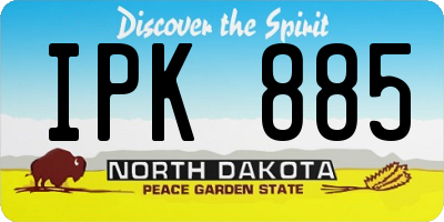 ND license plate IPK885