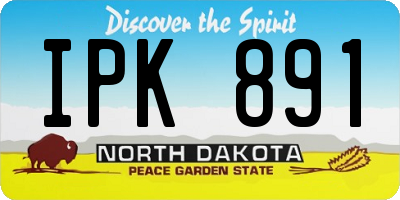 ND license plate IPK891