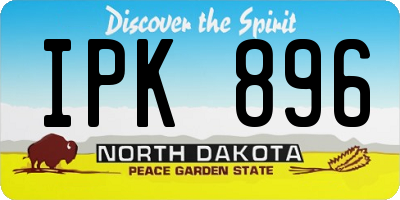 ND license plate IPK896