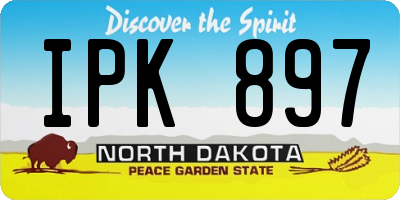 ND license plate IPK897