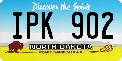 ND license plate IPK902