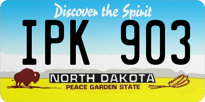 ND license plate IPK903