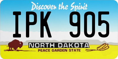 ND license plate IPK905