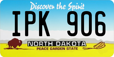 ND license plate IPK906