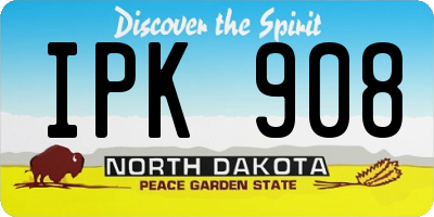 ND license plate IPK908
