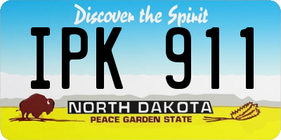 ND license plate IPK911