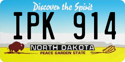 ND license plate IPK914