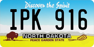 ND license plate IPK916