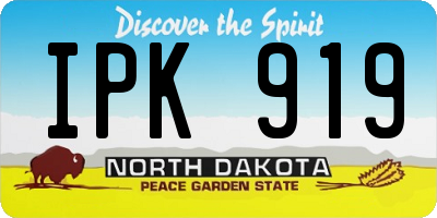 ND license plate IPK919