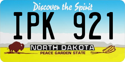 ND license plate IPK921