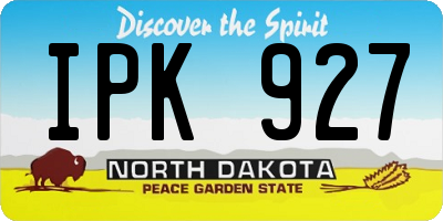 ND license plate IPK927