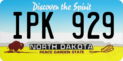 ND license plate IPK929