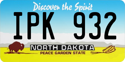 ND license plate IPK932