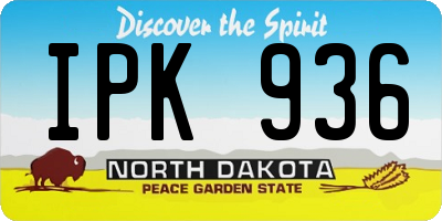 ND license plate IPK936