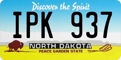 ND license plate IPK937