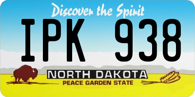 ND license plate IPK938