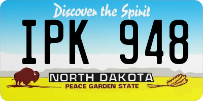 ND license plate IPK948