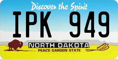 ND license plate IPK949