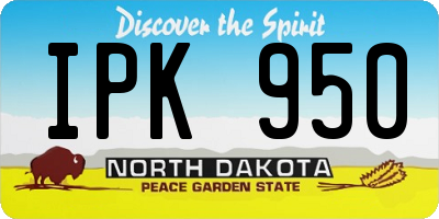 ND license plate IPK950