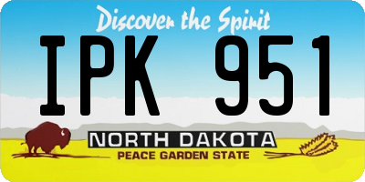 ND license plate IPK951