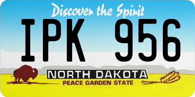 ND license plate IPK956