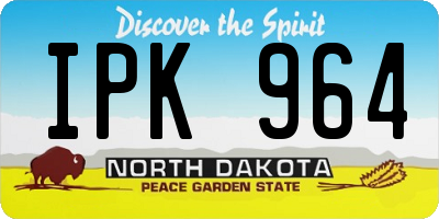 ND license plate IPK964