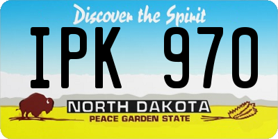 ND license plate IPK970