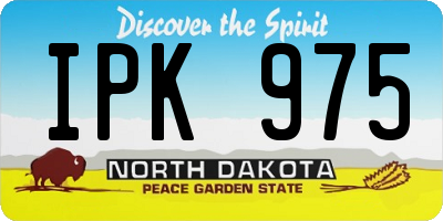 ND license plate IPK975